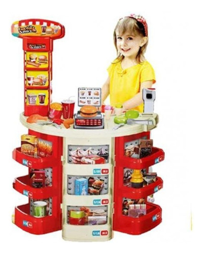 Juego Cocina Niños, Comida Rápida, Luz, Sonido Y Accesorios