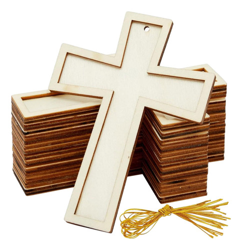 10 Piezas Pequeñas Cruces De Madera Para Accesorios