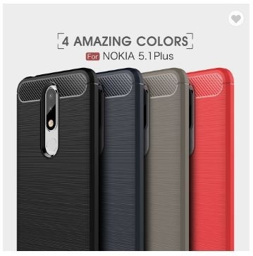 Funda Tpu Nokia 5.1 Plus Original Fibra De Carbono Excelente