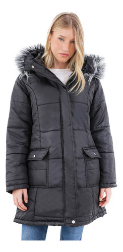 Campera Mujer Larga Rompeviento Impermeable Nofret
