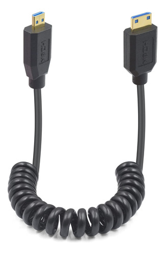 Cable En Espiral Duttek 8k Micro Hdmi A Mini Hdmi 2.1, 48 Li