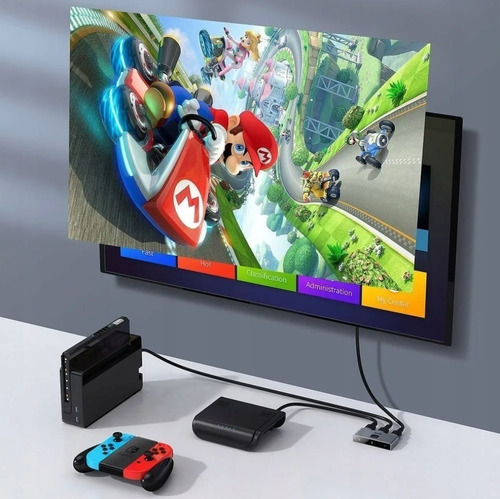 Imagen 9 de 9 de Adaptador Hub Splitter Switch Hdmi 2x1 4k 2 Salidas Baseus