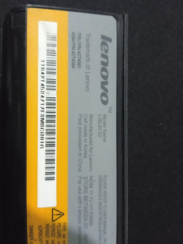Bateria Lenovo Modelo L08l6c02