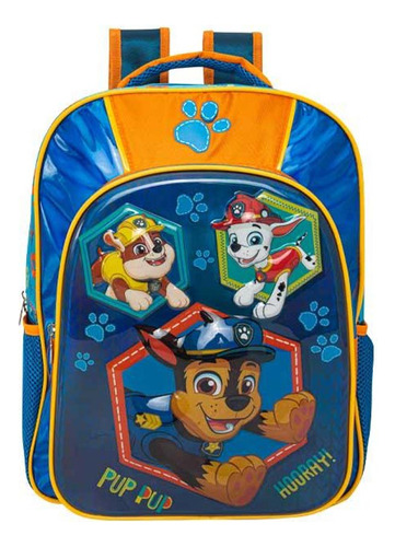 Mochila Azul Backpack Paw Patrol 4430 Escolar Original Med
