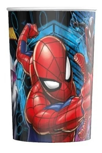 Vaso Infantil Plastico Spiderman Hombre Araña 240 Ml Bg