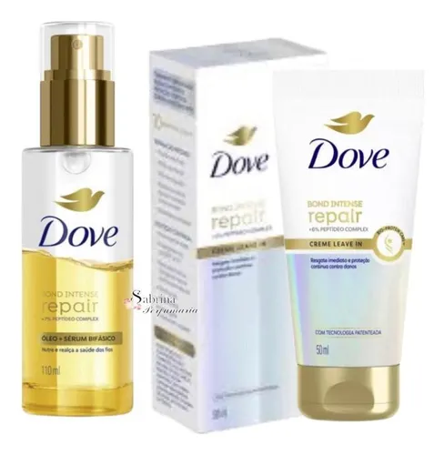 Óleo Sérum Bifásico + Creme Leave In Dove Intense Repair