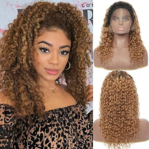 Top Remy Long Curly Lace Front Wig Pelo Humano 16 9y2jz