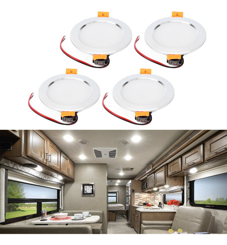 Lámpara De Techo Redonda Led De 4 Pulgadas, 4 Unidades, Dc 1