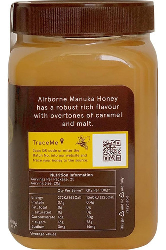 Miel Manuka 70+ Airborne 505 G Pura De Zelanda