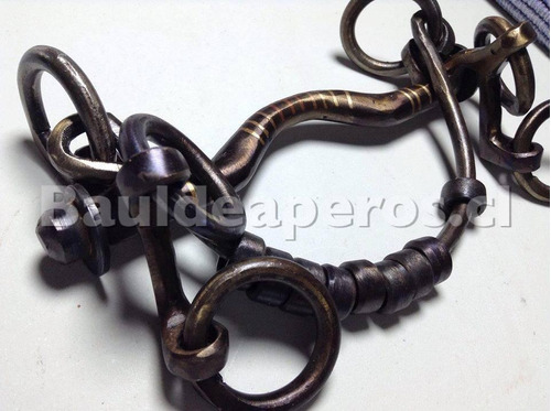 Riendero  6 Argollas Fierro Dulce Yugo Chapeado Cobre