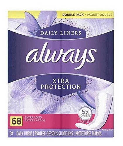 Siempre Protección Xtra Diarios Femeninos Panty Liners Para 