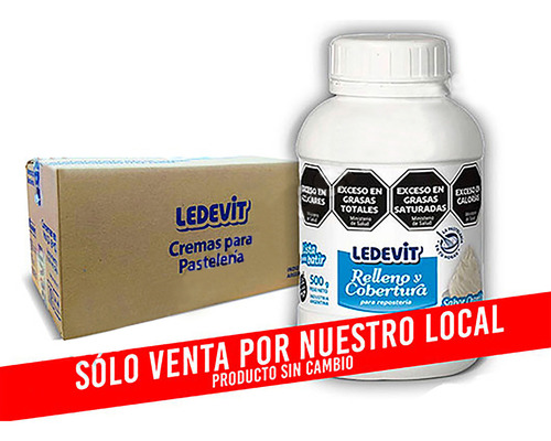 Crema Chantilly Para Rellenos Y Coberturas Ledevit 500g X8u