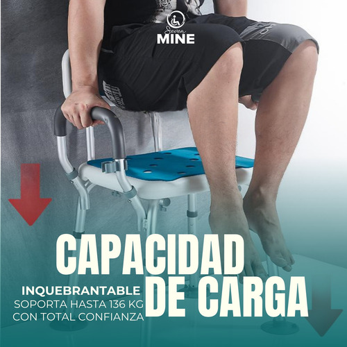Silla Para Baño Adulto Mayor Con Almohadilla Sc-355-a | 3en1