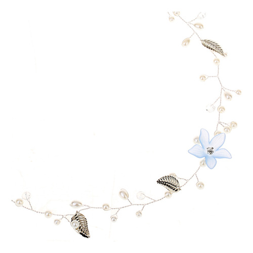 Diadema Azul Hecha A Mano, Hermosa Cabeza Decorativa Con For