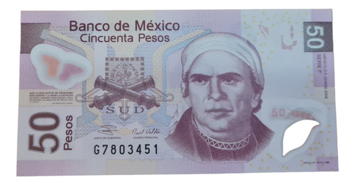 Billetes Mundiales : Mexico 50 Pesos Año 2006 Polimero