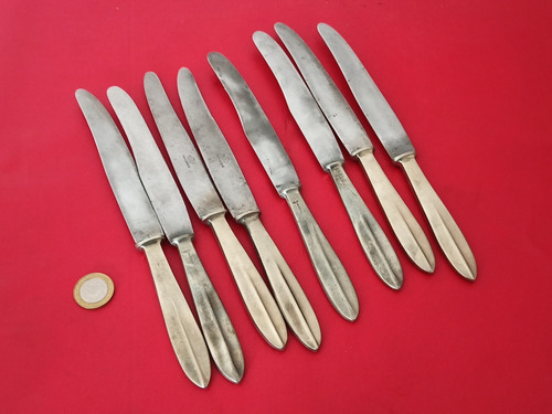 Cuchillos De Mesa Antiguos - Acero Inox Romeo - Cabo Alpaca