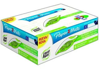Corrector Liquid Paper Cinta Dryline Caja Con 6 Piezas