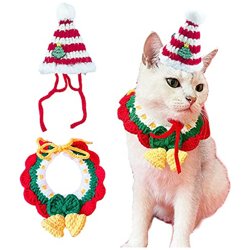 Sombrero De Navidad Gatos Collar, Traje De Santa Perros...