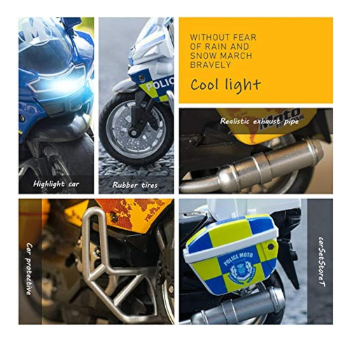Motocicleta Policial De Juguete, Motocicleta De Juguete Con