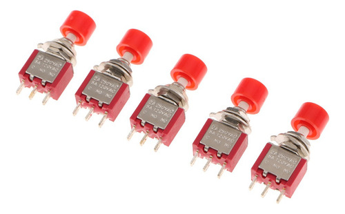 Remai 6 Mm 3 Pines Mini Botón Momentario Interruptor 2a
