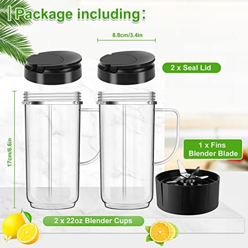 Paquete De 2 Tazas Para Licuadora Magic Bullet, Tazas Altas