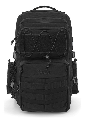Mochila Wolf Cargo Preta Cordura® Ykk® - 2ª Geração Cor Preto