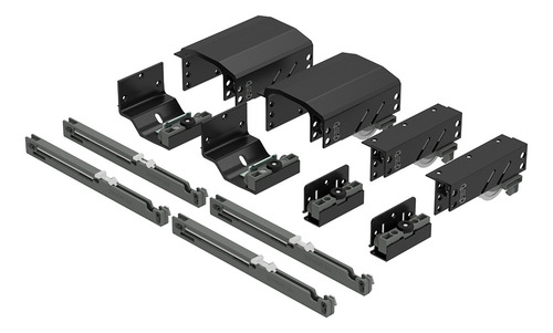 Kit Sistema Para Porta Correr Dominus Até 20kg Para 2 Portas