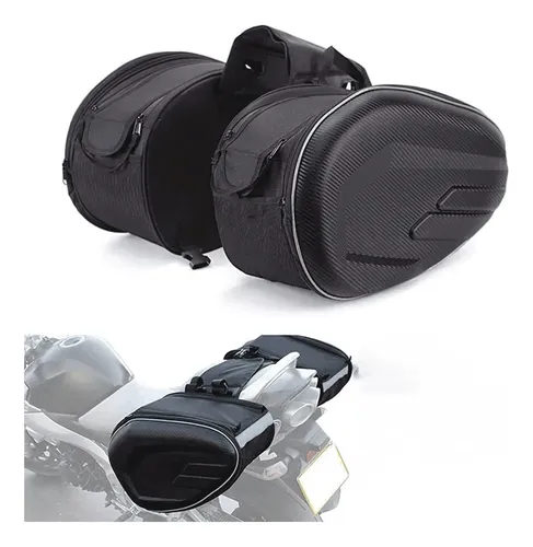 Bolsa Alforje Lateral Moto 60l 2 Comp. Universal Preto Preto