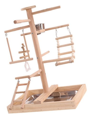 Soporte De Madera Maciza Para Loros, Parque De Juegos Para
