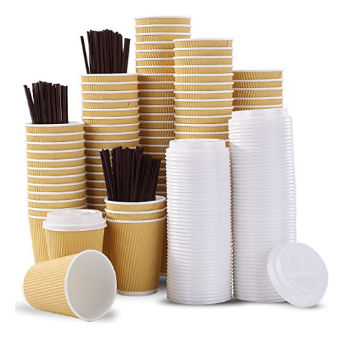 [16 Oz90 Pack Disposable Coffee Cups With Lids 16 Oz To..