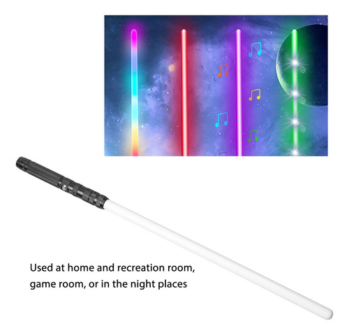 Sable De Luz Recargable Cosplay Rgb Decoración Navideña Color Negro
