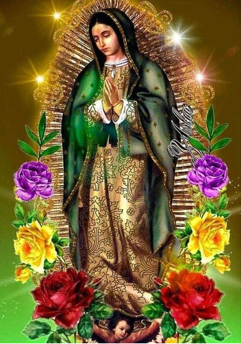 Kit Mosaico Diamante 5d Bordado  Virgen Maria  Diseño Jesus