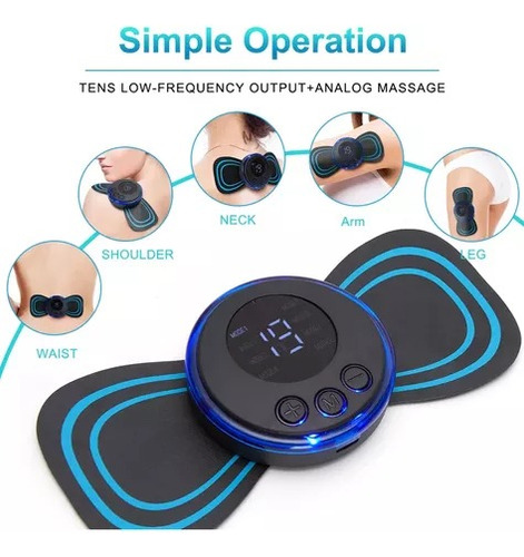 100 Pz Electro Estimuladores Masajeador Recargable Mariposa