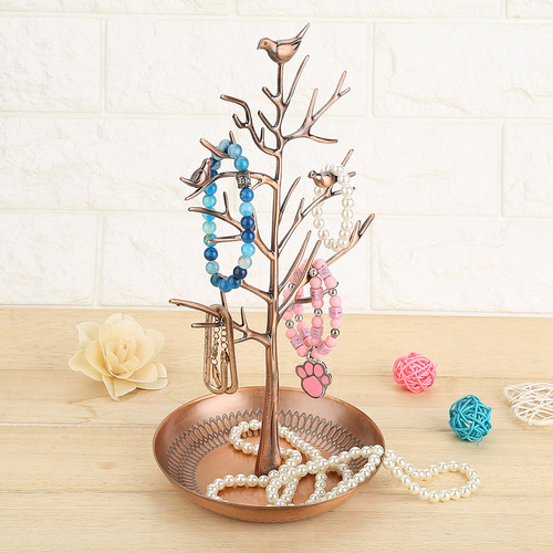 Collar Y Pulsera Con Soporte Para Colgar Joyas