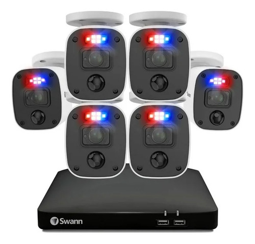 Sistema De Vigilancia Swann Dvr 8 Canales Con 6 Cámaras Pir