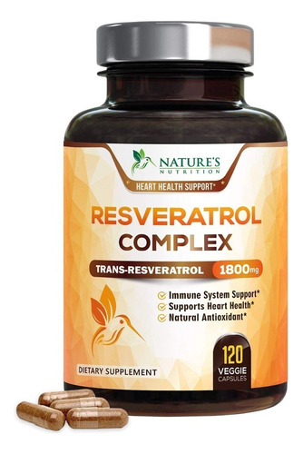 Resveratrol Complex 1800mg 120caps, Natures Nutrition,