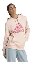 Comprar Moletom adidas Feminino Big Logo Bolso E Capuz Rosa Claro