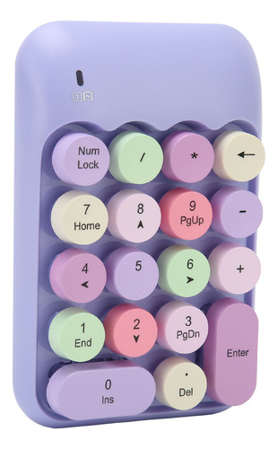 Teclado Numérico Portátil Violeta Teclado Numérico Sem Fio D
