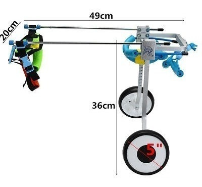 Imagen 4 de 5 de 5'' Mascota Perro Gato Silla De Ruedas Carrito Scooter Para
