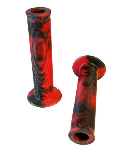 Puños Bmx Kench Usa 140mm - Orejas Y Barends Pro Rojo/negro