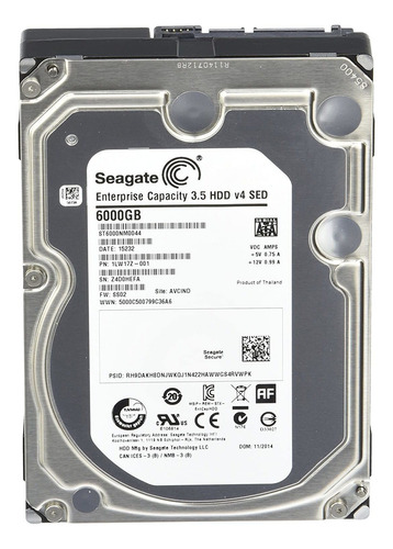 Seagate Disco Duro Interno 6 Tb 3.5 St6000nm0044