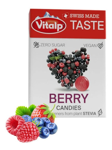 Bala Sabor Berry Vitalp Zero Sugar Vegan Plant Stevia