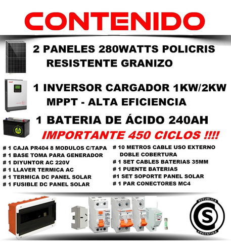 Imagen 2 de 8 de Kit Panel Solar Completo Camaras De Seguridad Autonomas M6