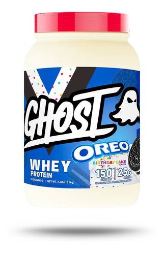 Proteina Ghost Whey 2 Lbs 26 Serv Sabor oreo birthday cake