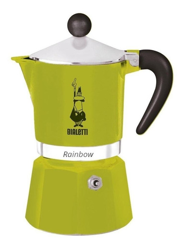 Imagem 1 de 1 de Cafeteira Bialetti Rainbow 3 Cups manual verde italiana