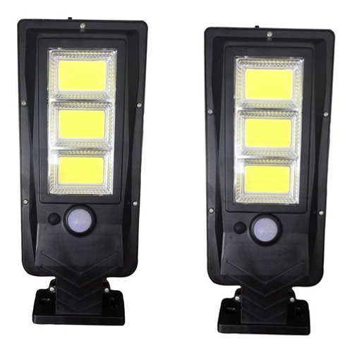 Pack X2 Foco Exterior Iluminación Solar Foco 144 Led