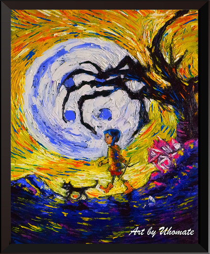 Póster Uhomate Coraline Vincent Van Gogh La Noche Estrellada