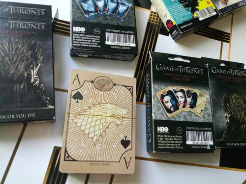 Baraja Original Póker Juegotronos Gamethrones Cas Stark Lobo