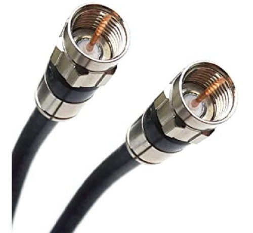 Imagen 5 de 5 de Cable Coaxial 10 Mts Rg6 Negro Calidad Oferta