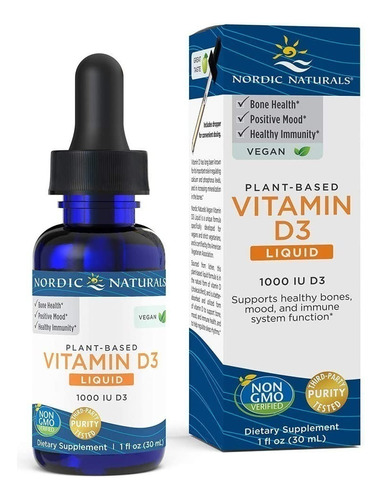 Vitamina D3 A Base De Plantas, 30 Ml, Nordic Naturals,